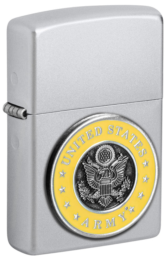 Zippo U.S. Army® Crest Emblem Satin Chrome Windproof Lighter