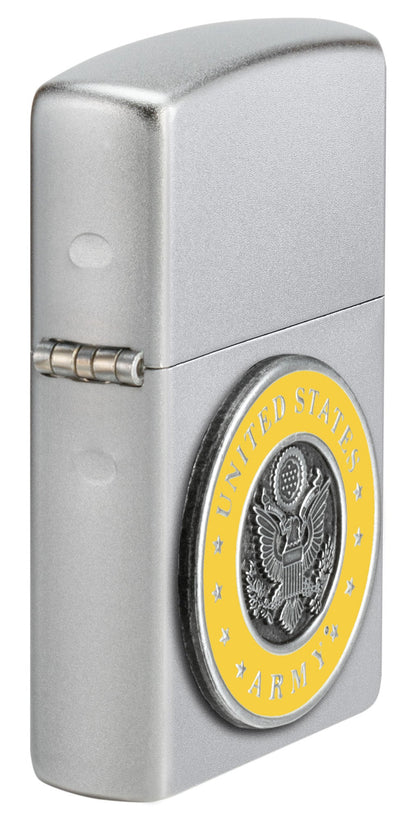 Zippo U.S. Army® Crest Emblem Satin Chrome Windproof Lighter