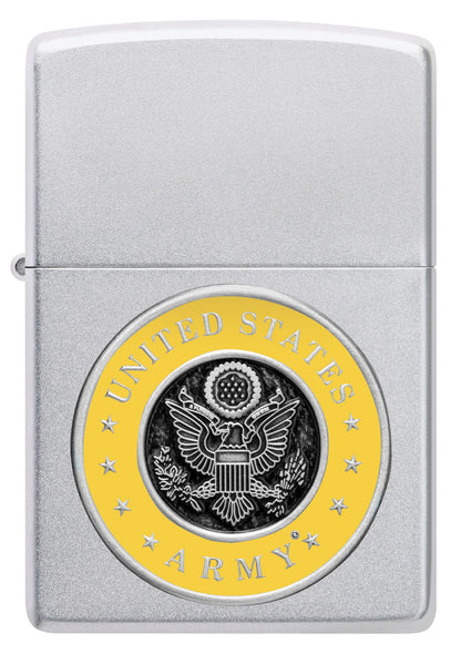 Zippo U.S. Army® Crest Emblem Satin Chrome Windproof Lighter