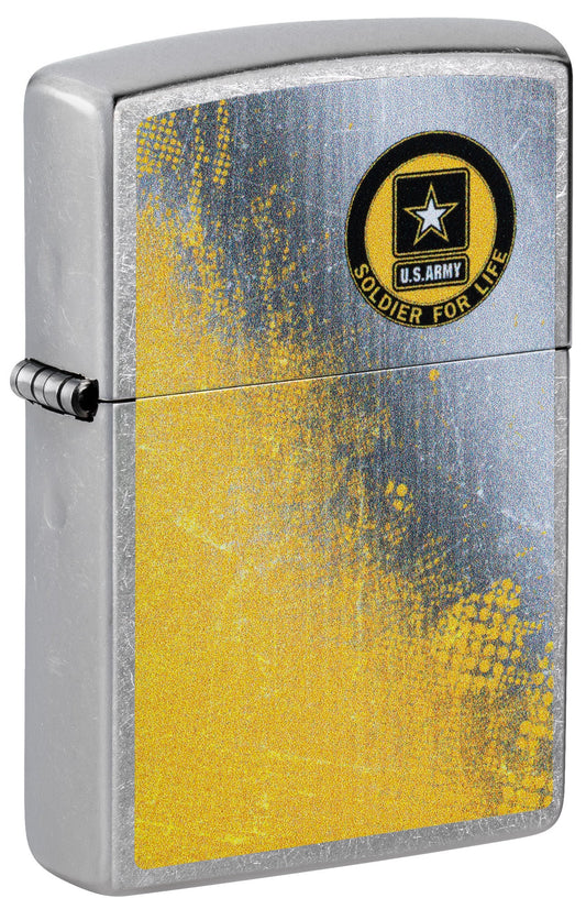 Zippo U.S. Army® Soldier for Life Design Street Chrome Windproof Lighter