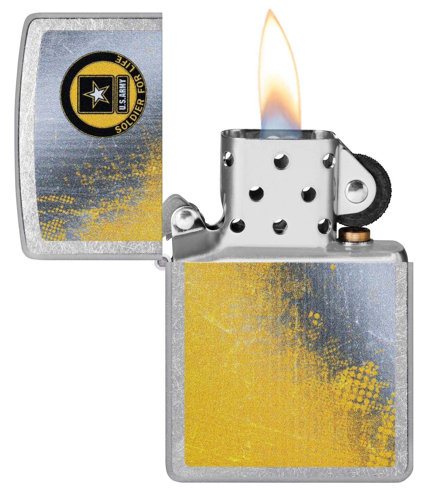 Zippo U.S. Army® Soldier for Life Design Street Chrome Windproof Lighter