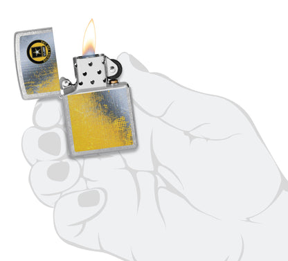 Zippo U.S. Army® Soldier for Life Design Street Chrome Windproof Lighter
