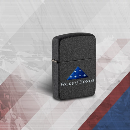 Zippo Folds of Honor 1941 Replica Design Black Crackle Windproof Lighter