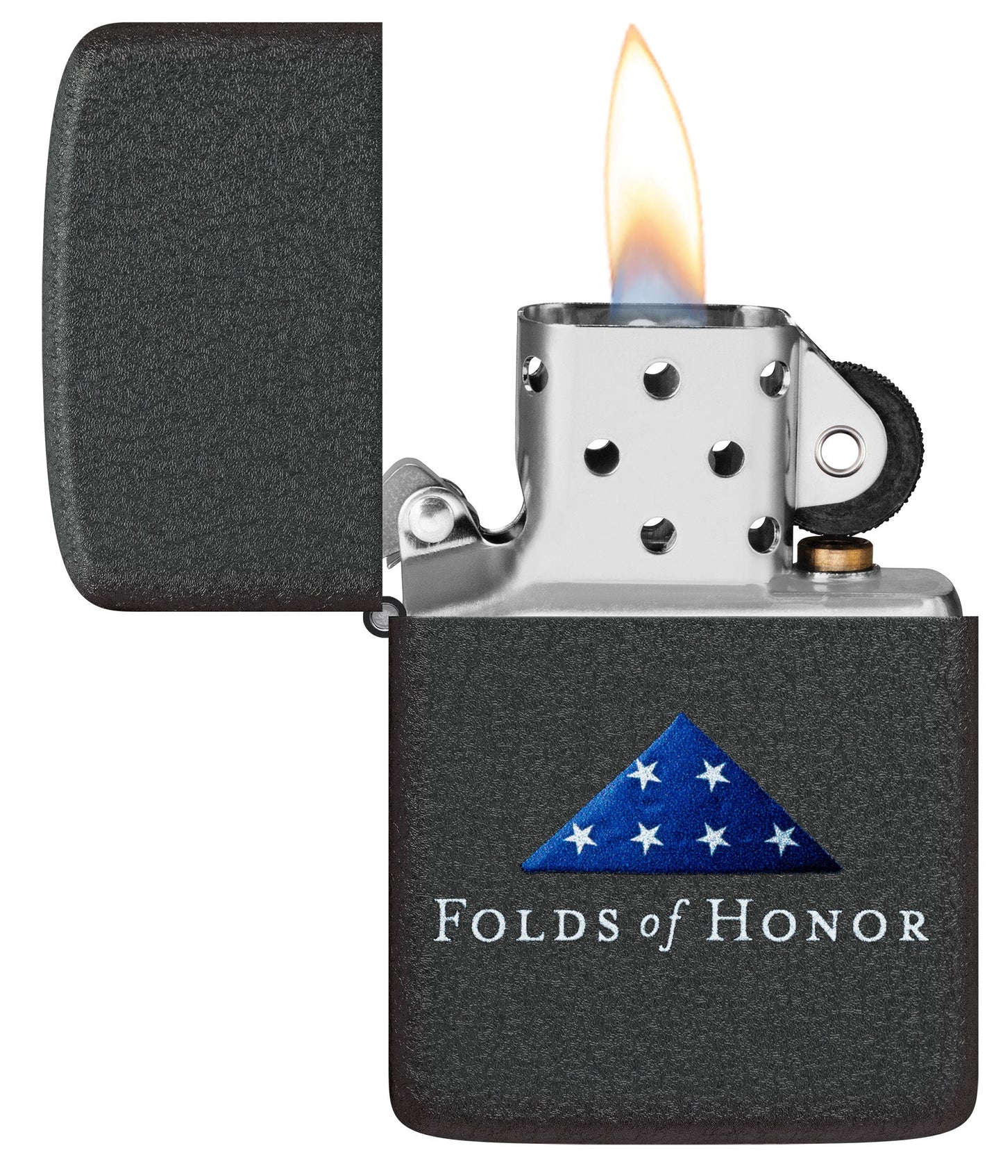 Zippo Folds of Honor 1941 Replica Design Black Crackle Windproof Lighter