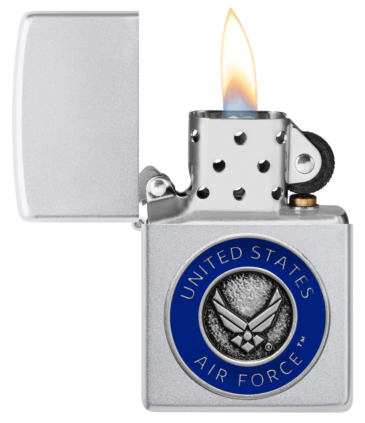 Zippo U.S. Air Force™ Crest Emblem Satin Chrome Windproof Lighter