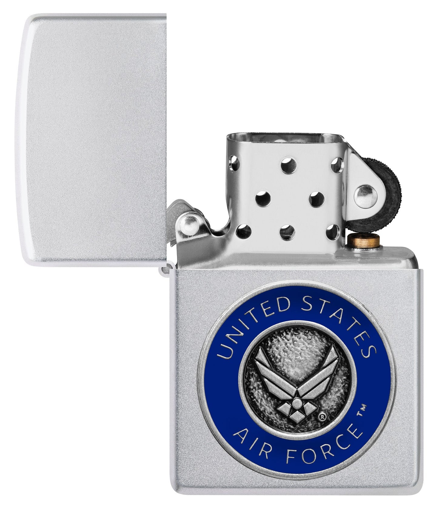 Zippo U.S. Air Force™ Crest Emblem Satin Chrome Windproof Lighter