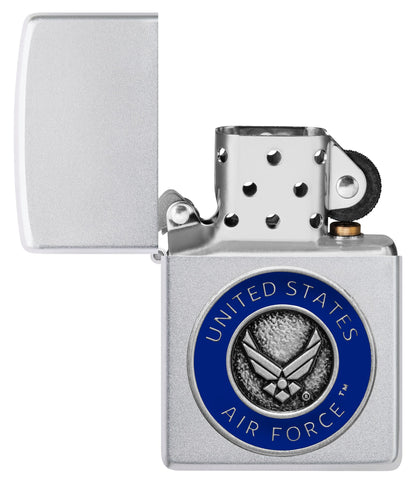 Zippo U.S. Air Force™ Crest Emblem Satin Chrome Windproof Lighter