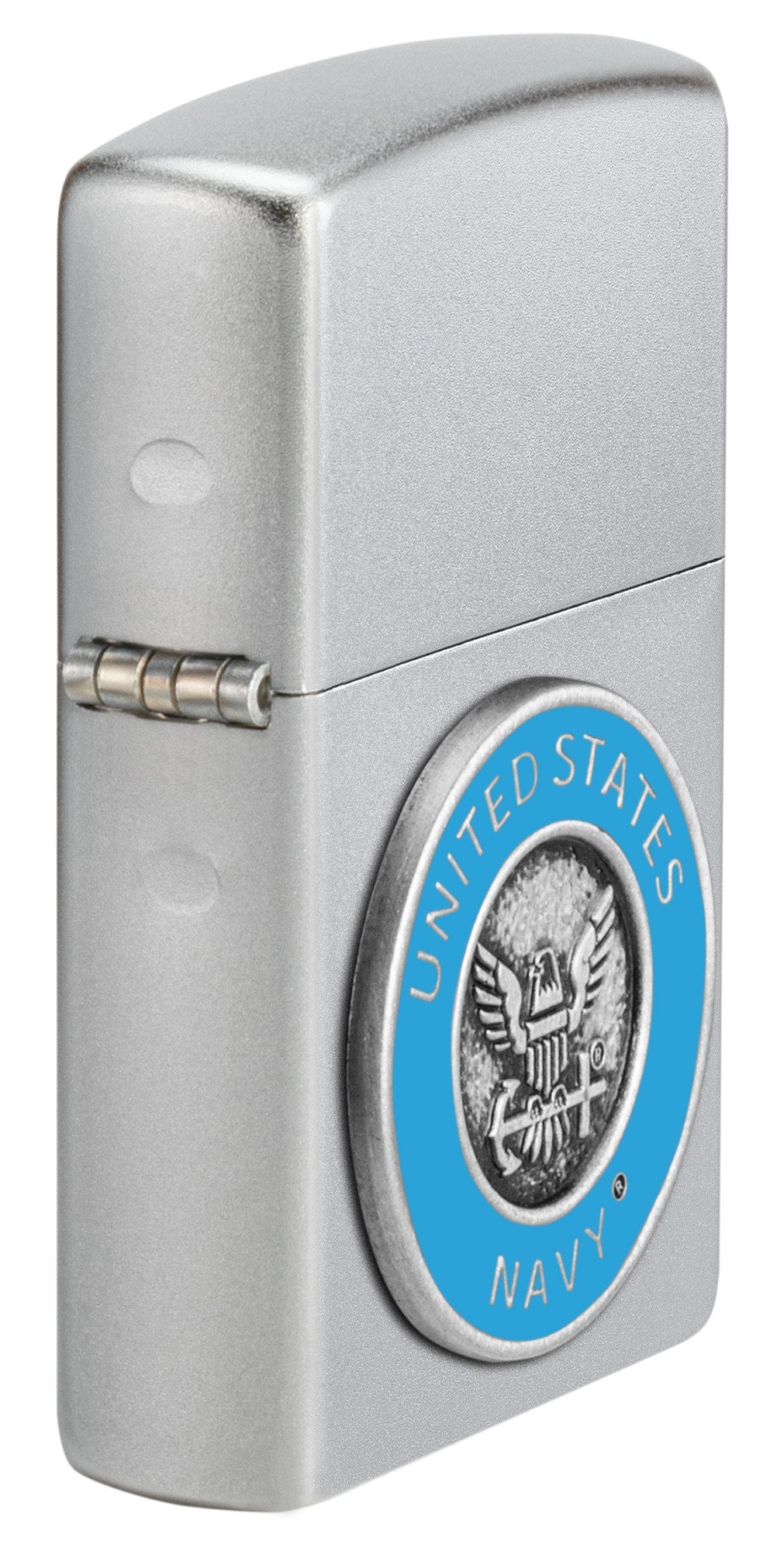 Zippo United States Navy® Crest Emblem Satin Chrome Windproof Lighter