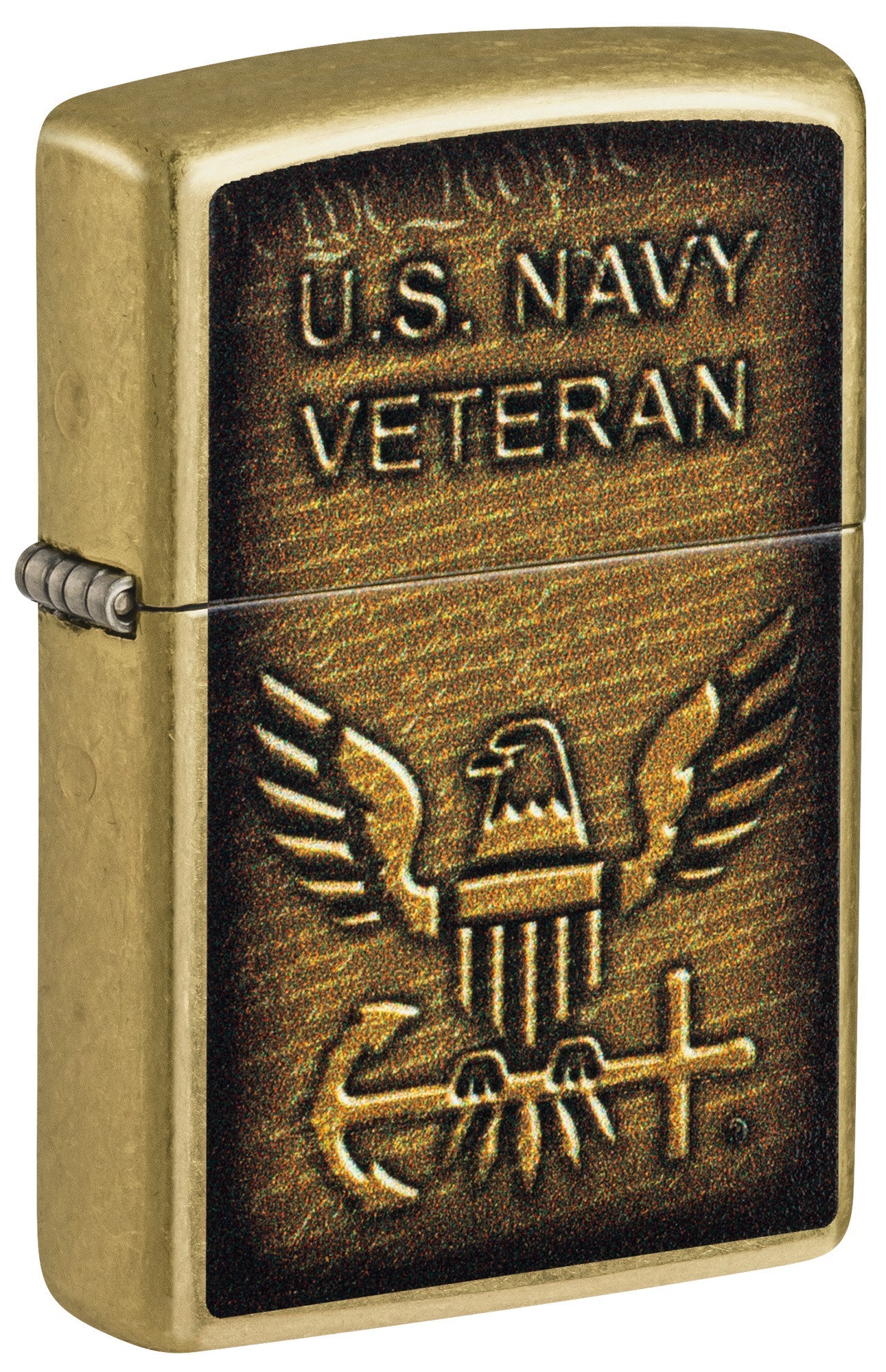 Zippo United States Navy® Veteran Design Street Brass Windproof Lighter