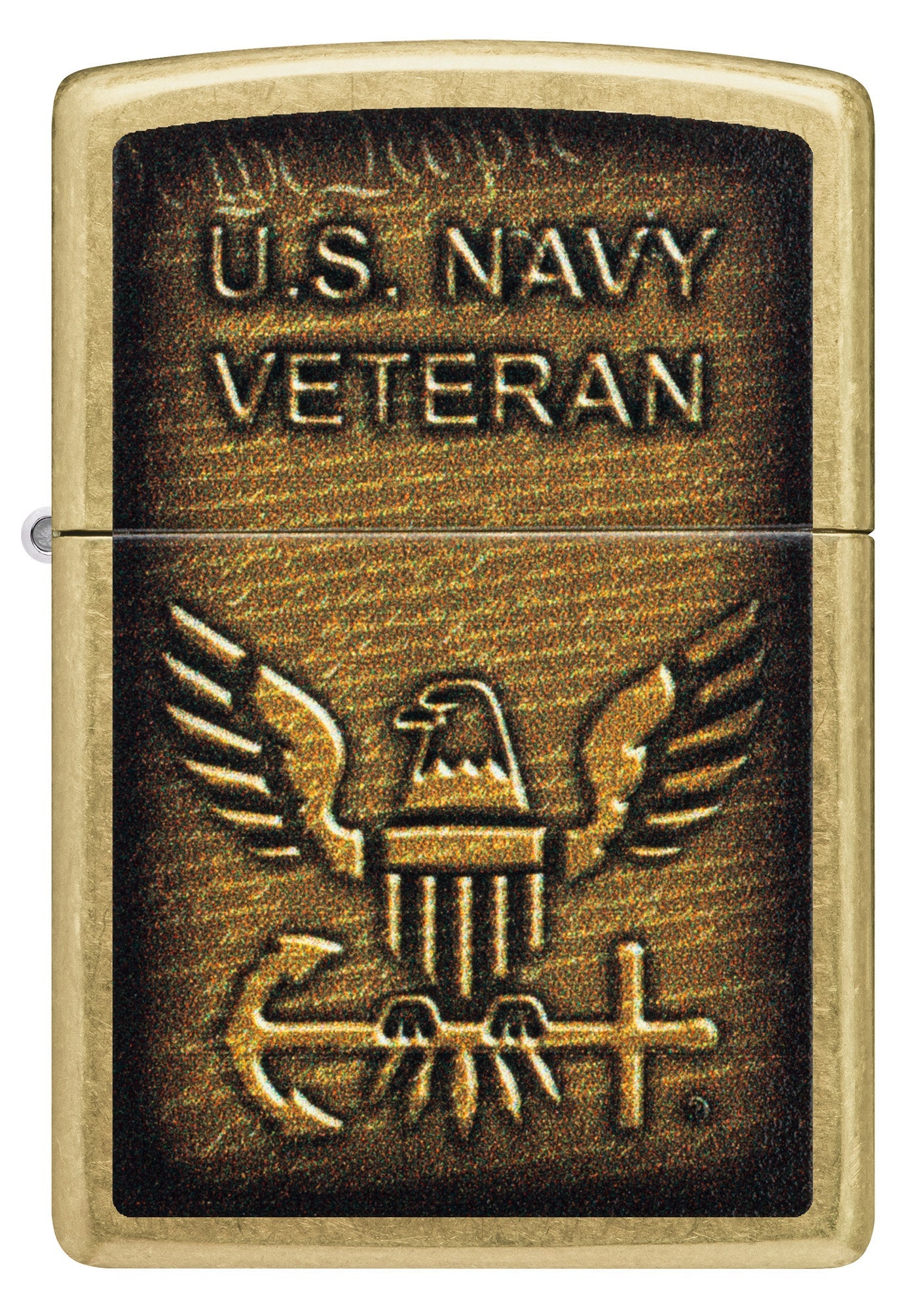 Zippo United States Navy® Veteran Design Street Brass Windproof Lighter