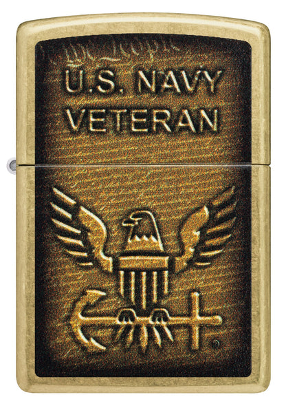 Zippo United States Navy® Veteran Design Street Brass Windproof Lighter