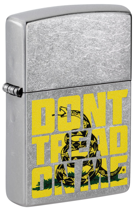 Zippo Dont Tread on Me® Snake Design Street Chrome Windproof Lighter