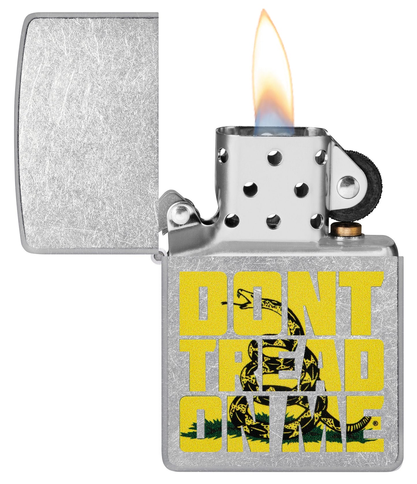 Zippo Dont Tread on Me® Snake Design Street Chrome Windproof Lighter