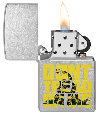 Zippo Dont Tread on Me® Snake Design Street Chrome Windproof Lighter