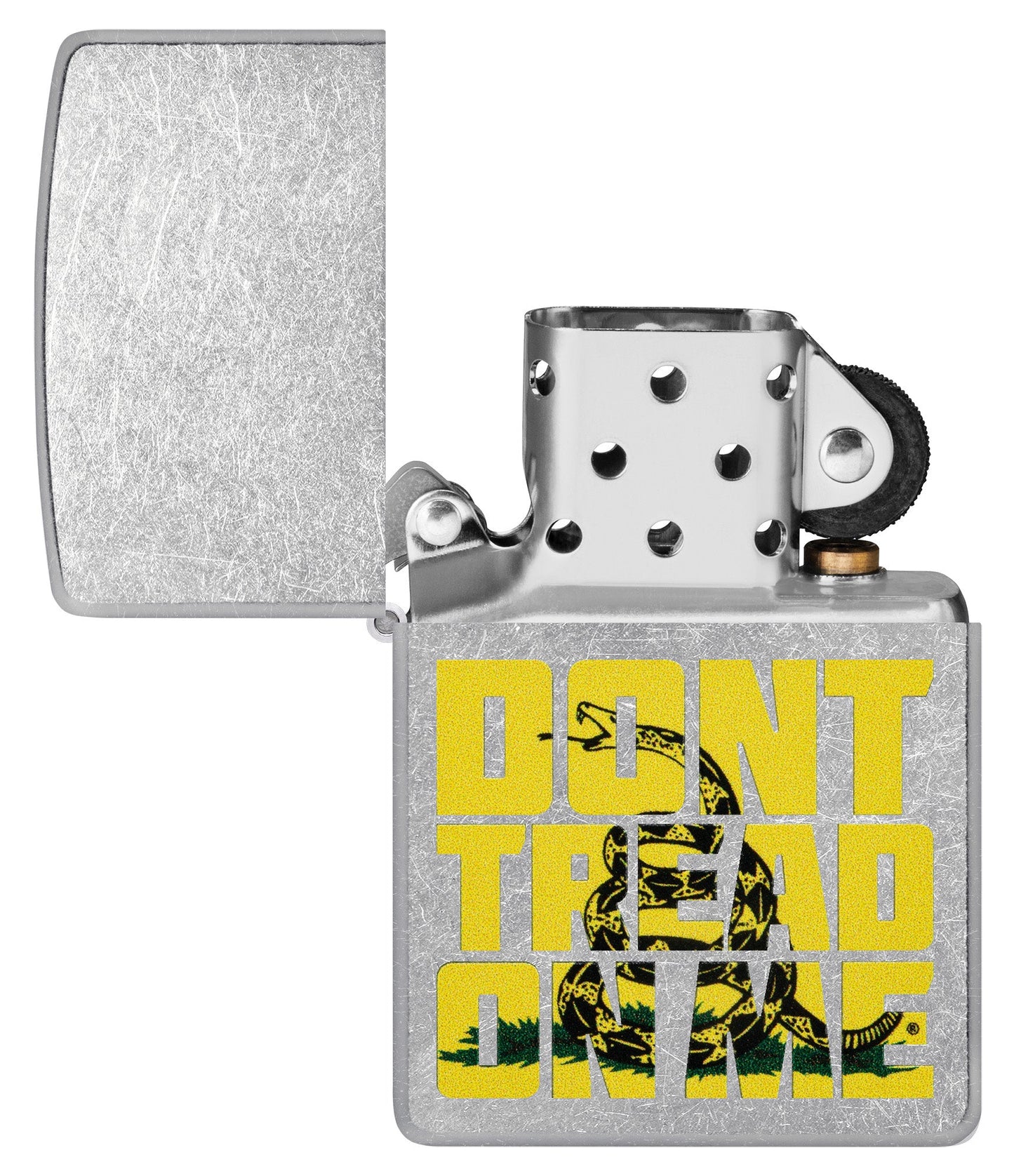 Zippo Dont Tread on Me® Snake Design Street Chrome Windproof Lighter