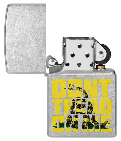 Zippo Dont Tread on Me® Snake Design Street Chrome Windproof Lighter
