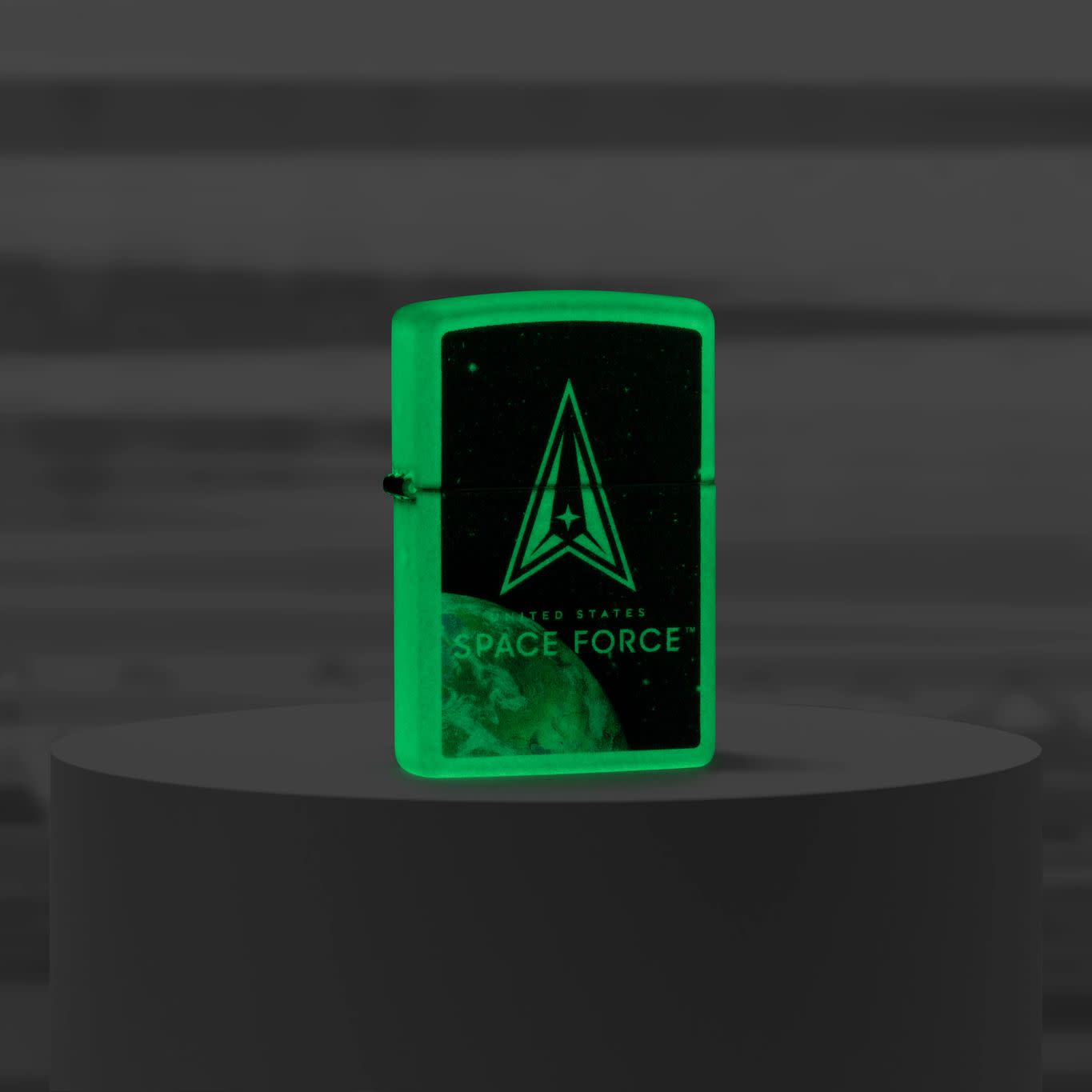 Zippo U.S. Space Force™ Glowing Logo Design Glow In The Dark Windproof Lighter