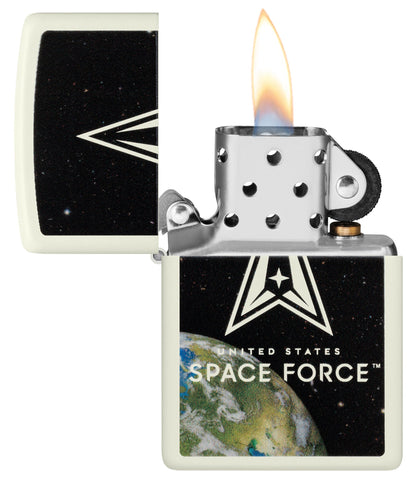 Zippo U.S. Space Force™ Glowing Logo Design Glow In The Dark Windproof Lighter