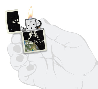 Zippo U.S. Space Force™ Glowing Logo Design Glow In The Dark Windproof Lighter