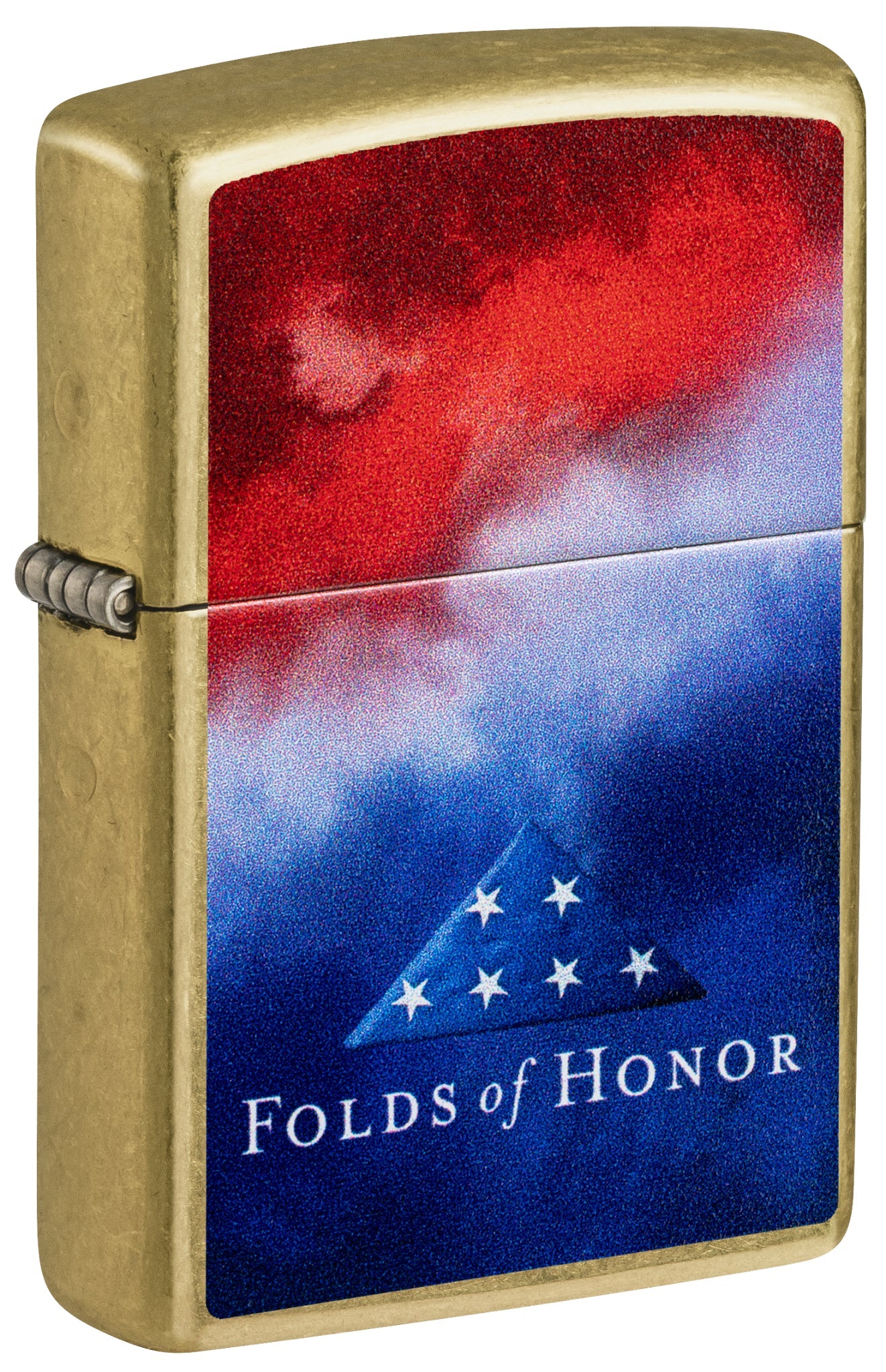 Zippo Folds of Honor Clouds Design Street Brass Windproof Lighter