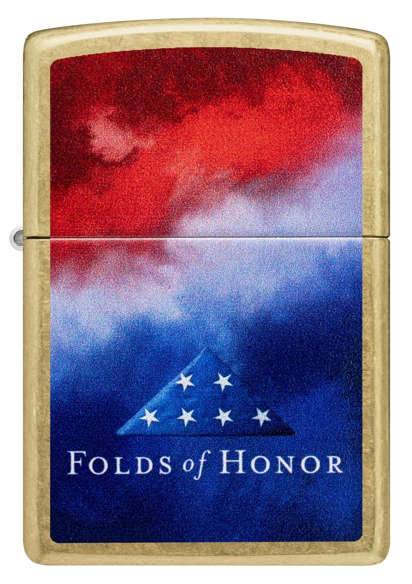 Zippo Folds of Honor Clouds Design Street Brass Windproof Lighter