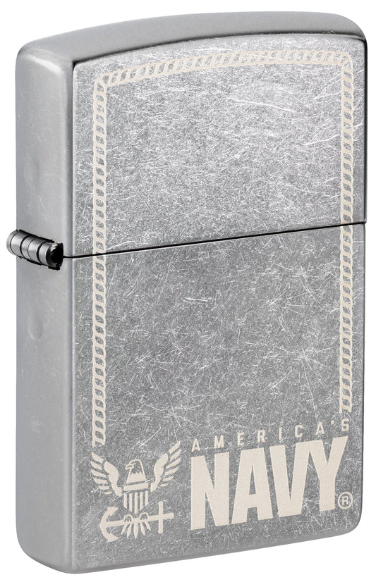 Zippo United States Navy® America's Navy Design Street Chrome Windproof Lighter