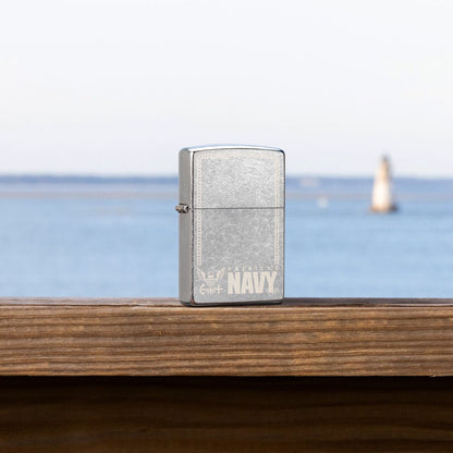 Zippo United States Navy® America's Navy Design Street Chrome Windproof Lighter