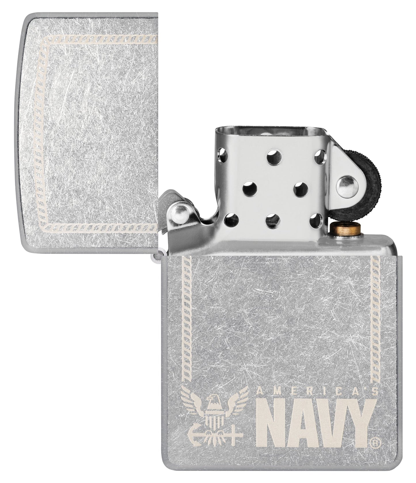 Zippo United States Navy® America's Navy Design Street Chrome Windproof Lighter