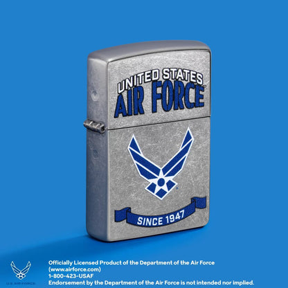 Zippo U.S. Air Force™ Banner Design Street Chrome Windproof Lighter
