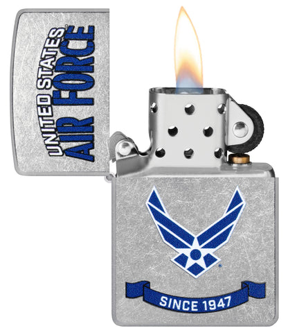 Zippo U.S. Air Force™ Banner Design Street Chrome Windproof Lighter