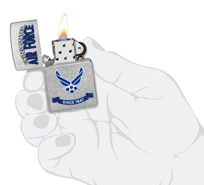 Zippo U.S. Air Force™ Banner Design Street Chrome Windproof Lighter