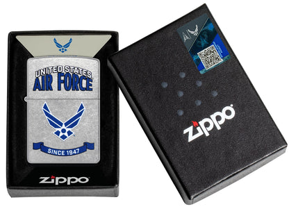 Zippo U.S. Air Force™ Banner Design Street Chrome Windproof Lighter
