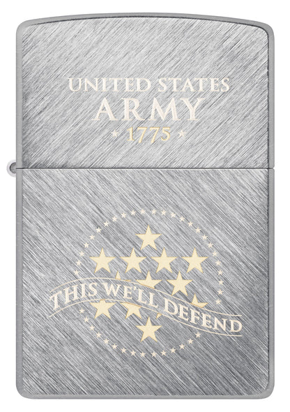 Zippo U.S. Army® This We'll Defend Design Herringbone Sweep Windproof Lighter