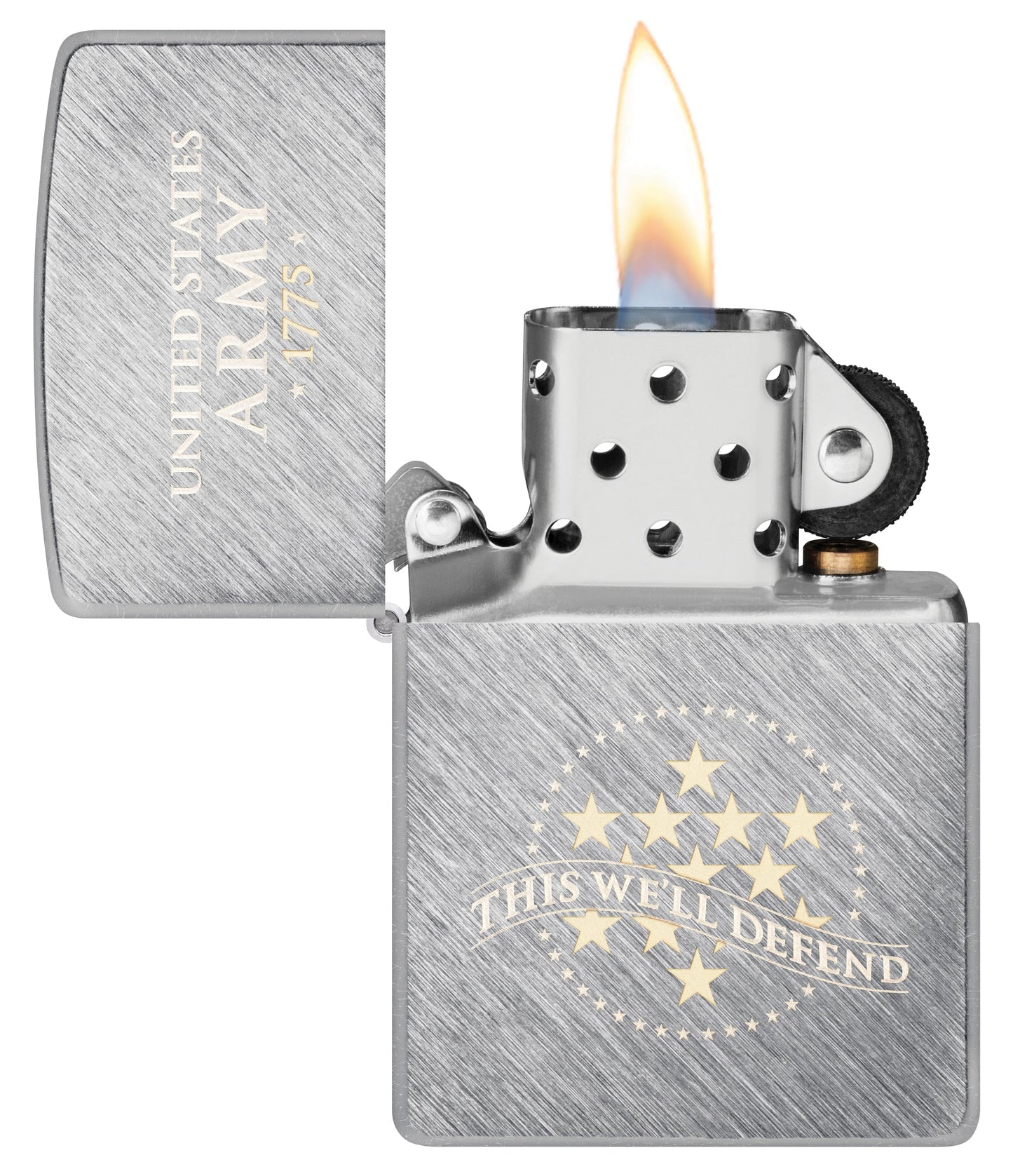 Zippo U.S. Army® This We'll Defend Design Herringbone Sweep Windproof Lighter