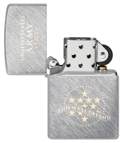 Zippo U.S. Army® This We'll Defend Design Herringbone Sweep Windproof Lighter