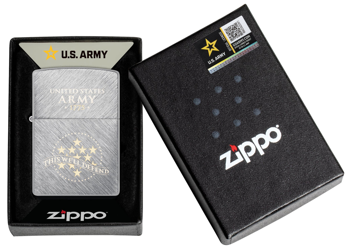 Zippo U.S. Army® This We'll Defend Design Herringbone Sweep Windproof Lighter