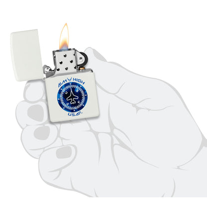 Zippo U.S. Air Force™ Aim High Design White Matte Windproof Lighter