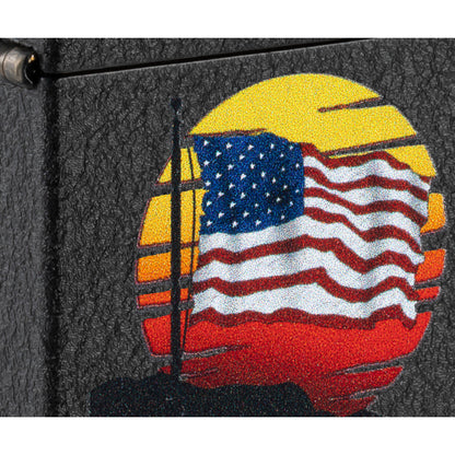 Zippo Honor Flag Design Black Crackle® Windproof Lighter
