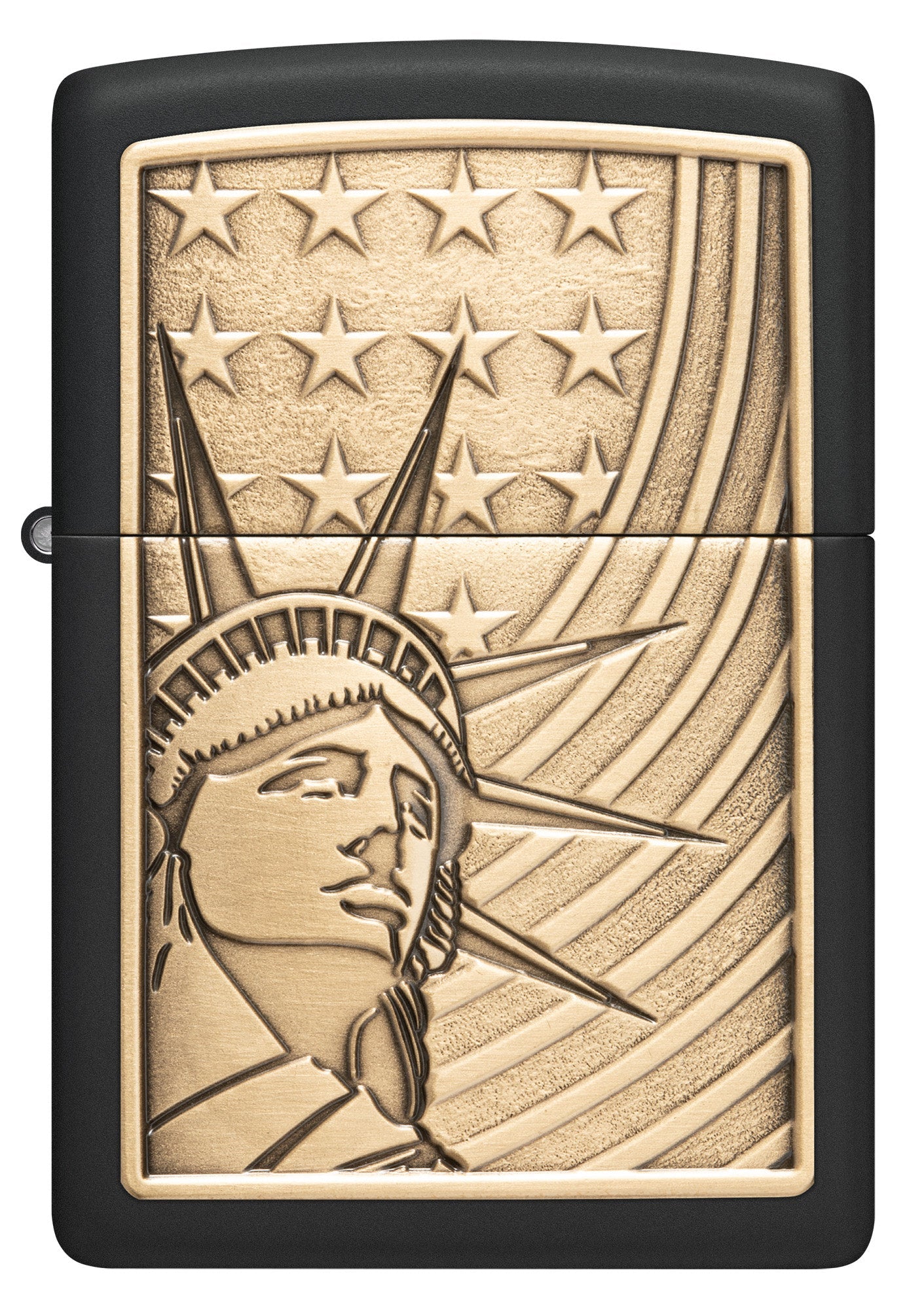 Zippo Lady Liberty Emblem Black Matte Windproof Lighter