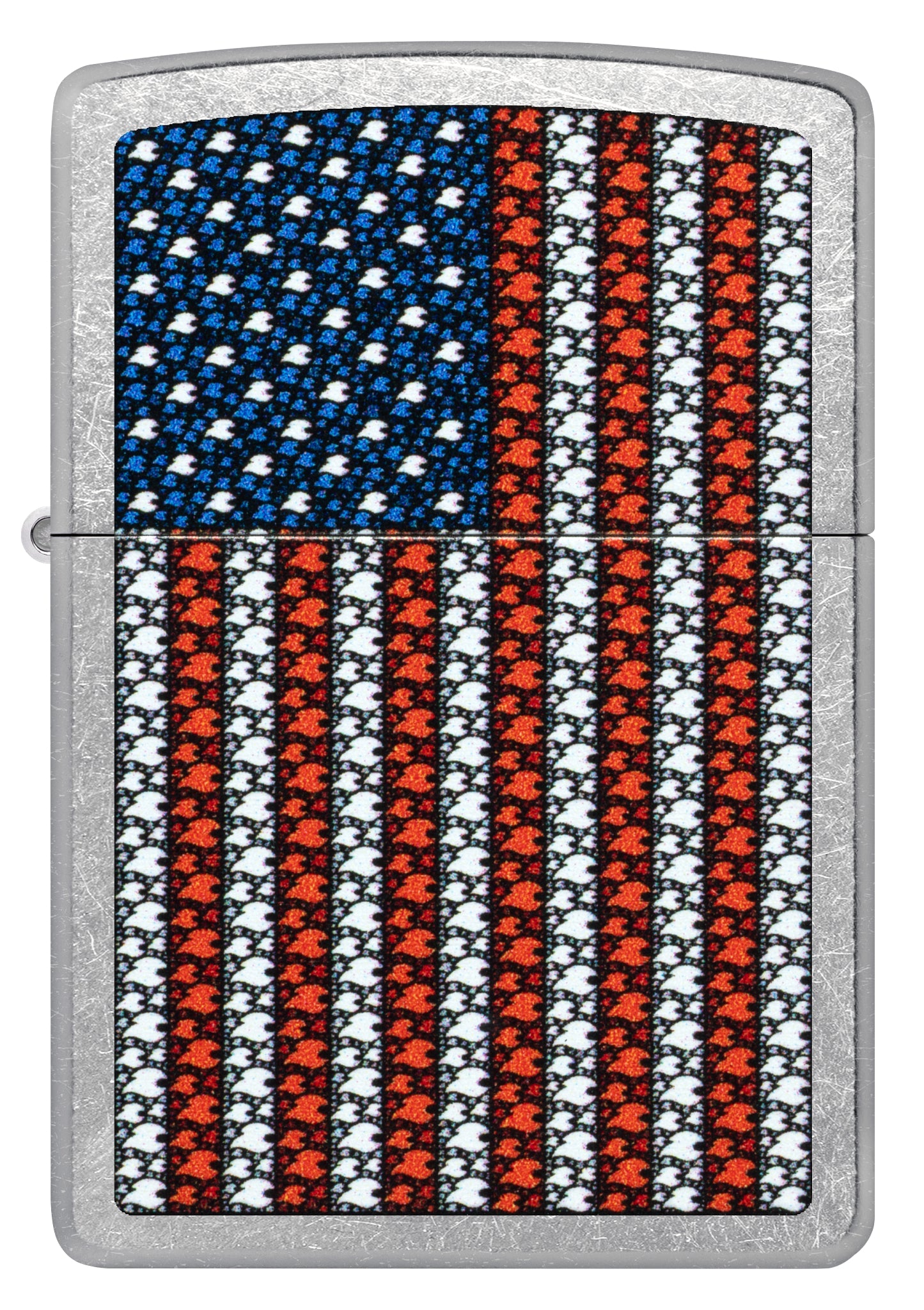 Zippo Flame Spangled Banner Design Street Chrome Windproof Lighter