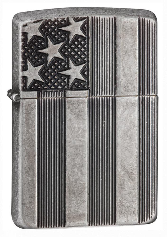 Zippo Flag Armor Chrome Windproof Lighter