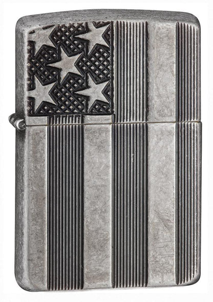 Zippo Flag Armor Chrome Windproof Lighter
