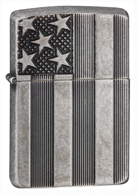 Zippo Flag Armor Chrome Windproof Lighter
