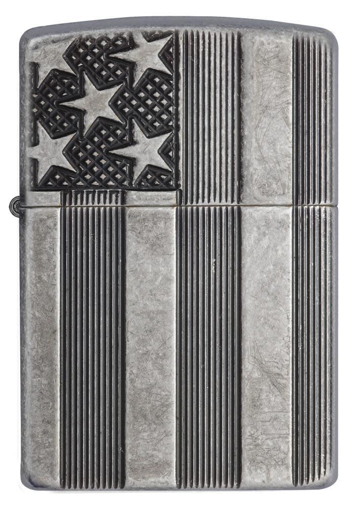 Zippo Flag Armor Chrome Windproof Lighter