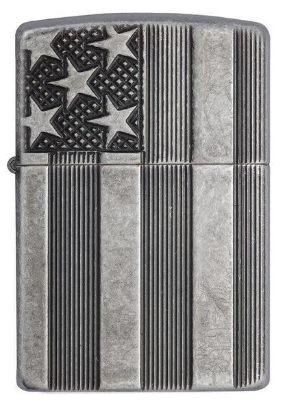 Zippo Flag Armor Chrome Windproof Lighter