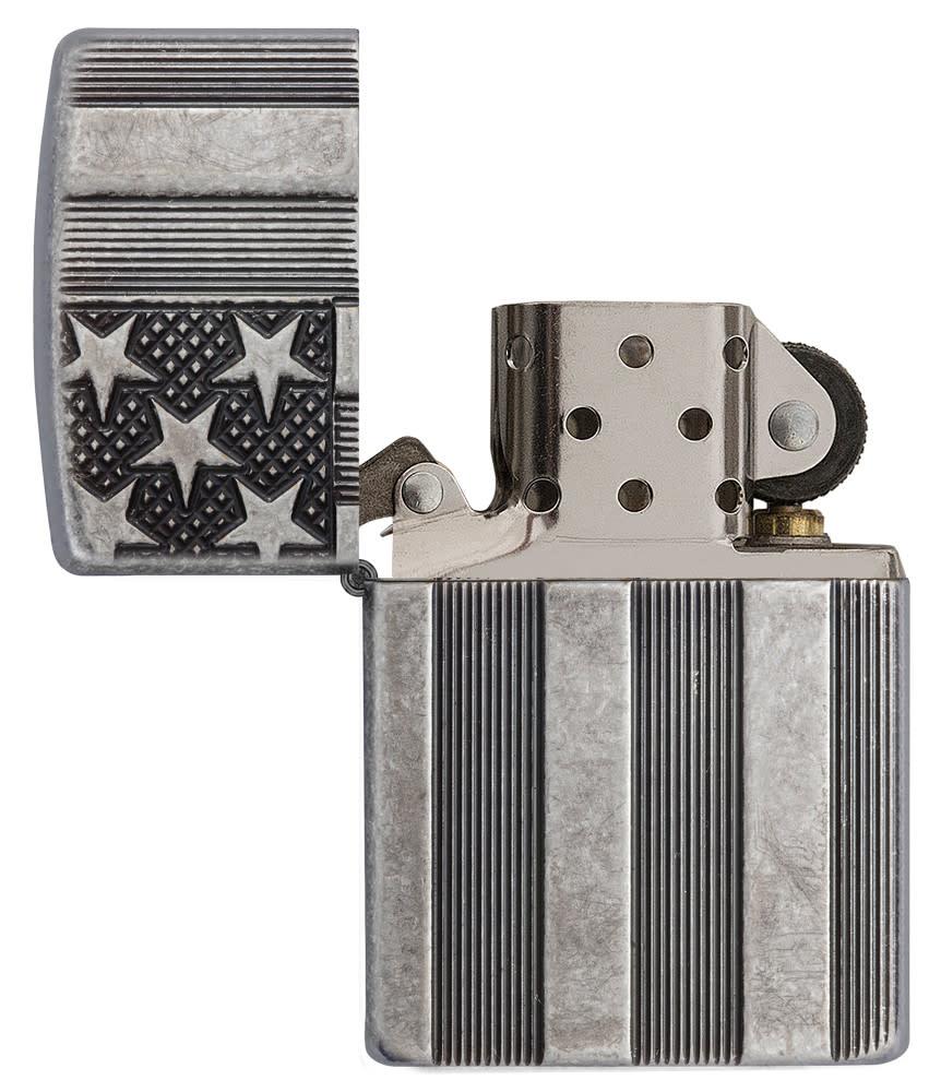 Zippo Flag Armor Chrome Windproof Lighter