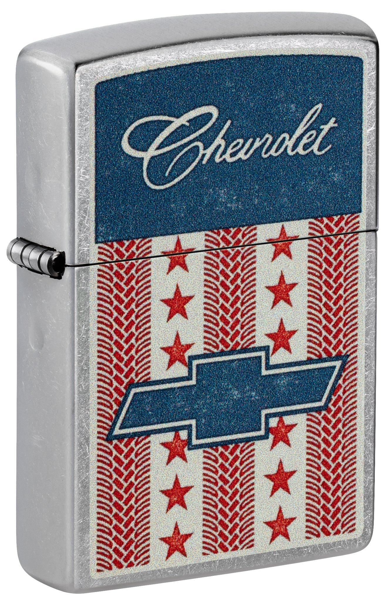 Zippo Chevrolet® Stars and Stripes Design Street Chrome Windproof Lighter