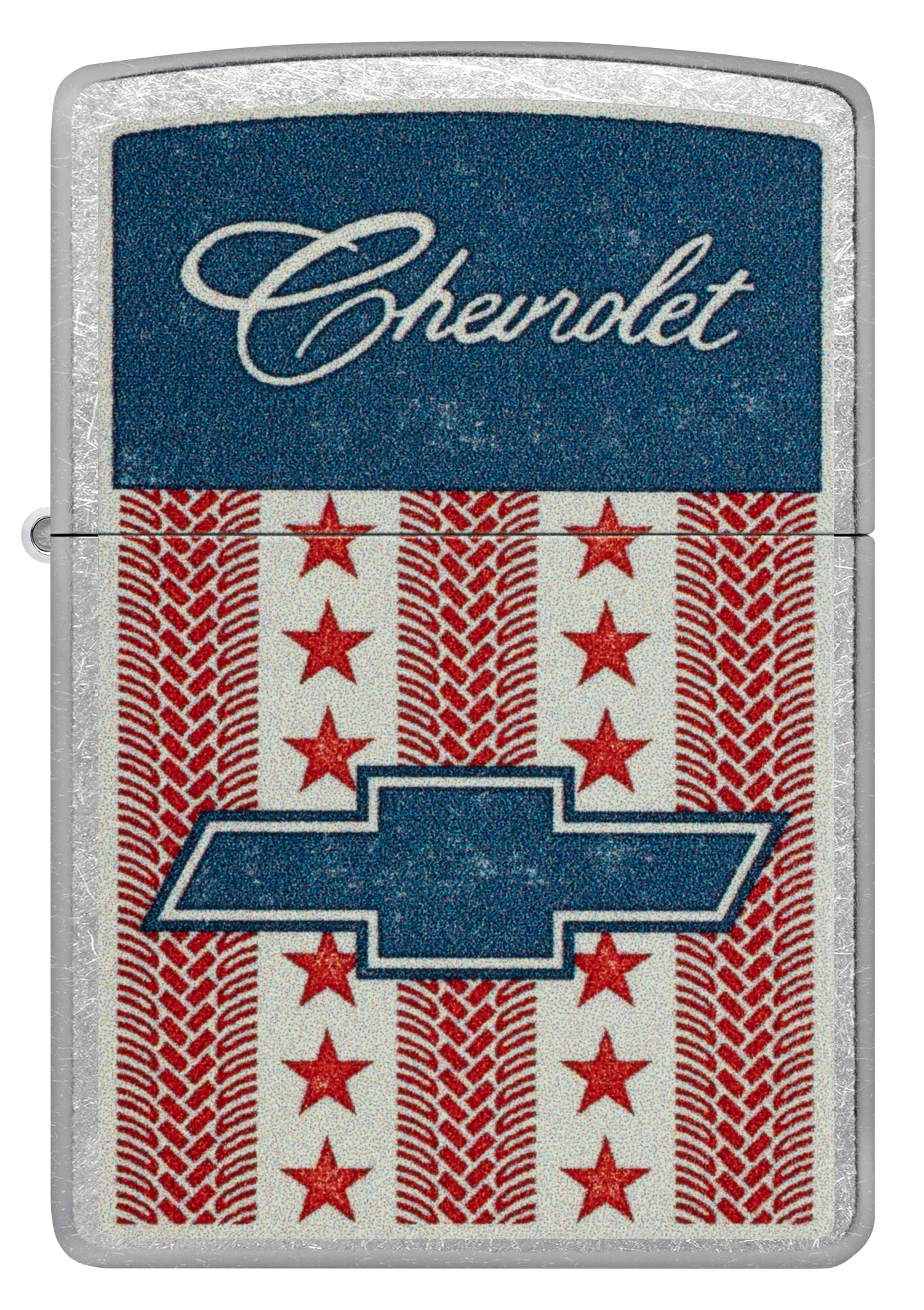 Zippo Chevrolet® Stars and Stripes Design Street Chrome Windproof Lighter
