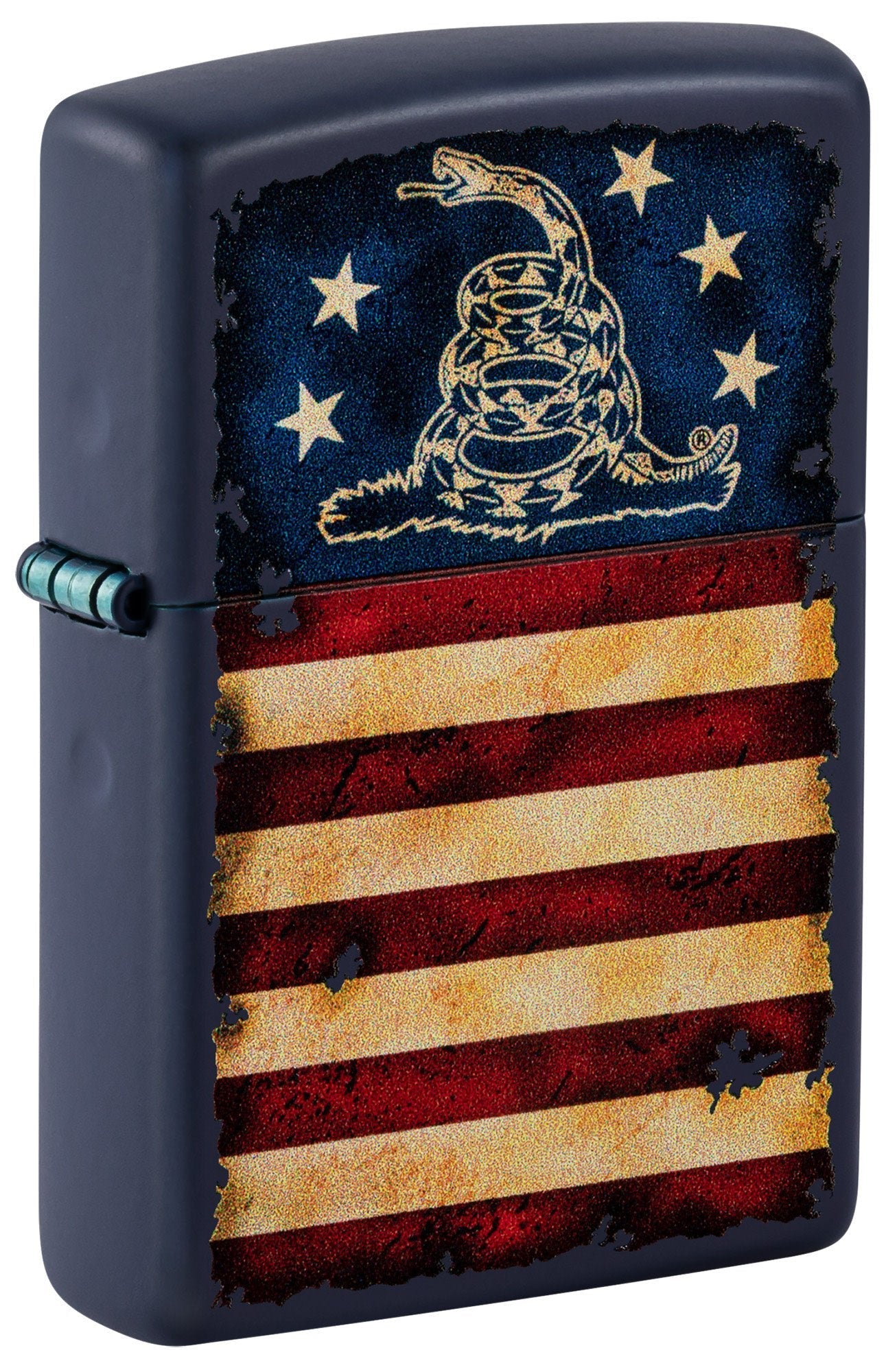 Zippo Dont Tread on Me® Vintage Flag Design Blue Matte Windproof Lighter