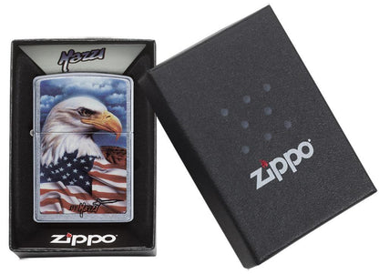 Zippo Mazzi® American Eagle Design Street Chrome Windproof Lighter
